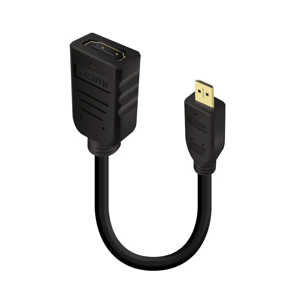 15cm Micro HDMI (M) to HDMI (F) Adapter - Male to Female