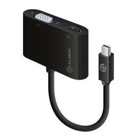 2-in-1 Mini DisplayPort to HDMI VGA Adapter - Male to 2-Female - Premium Series
