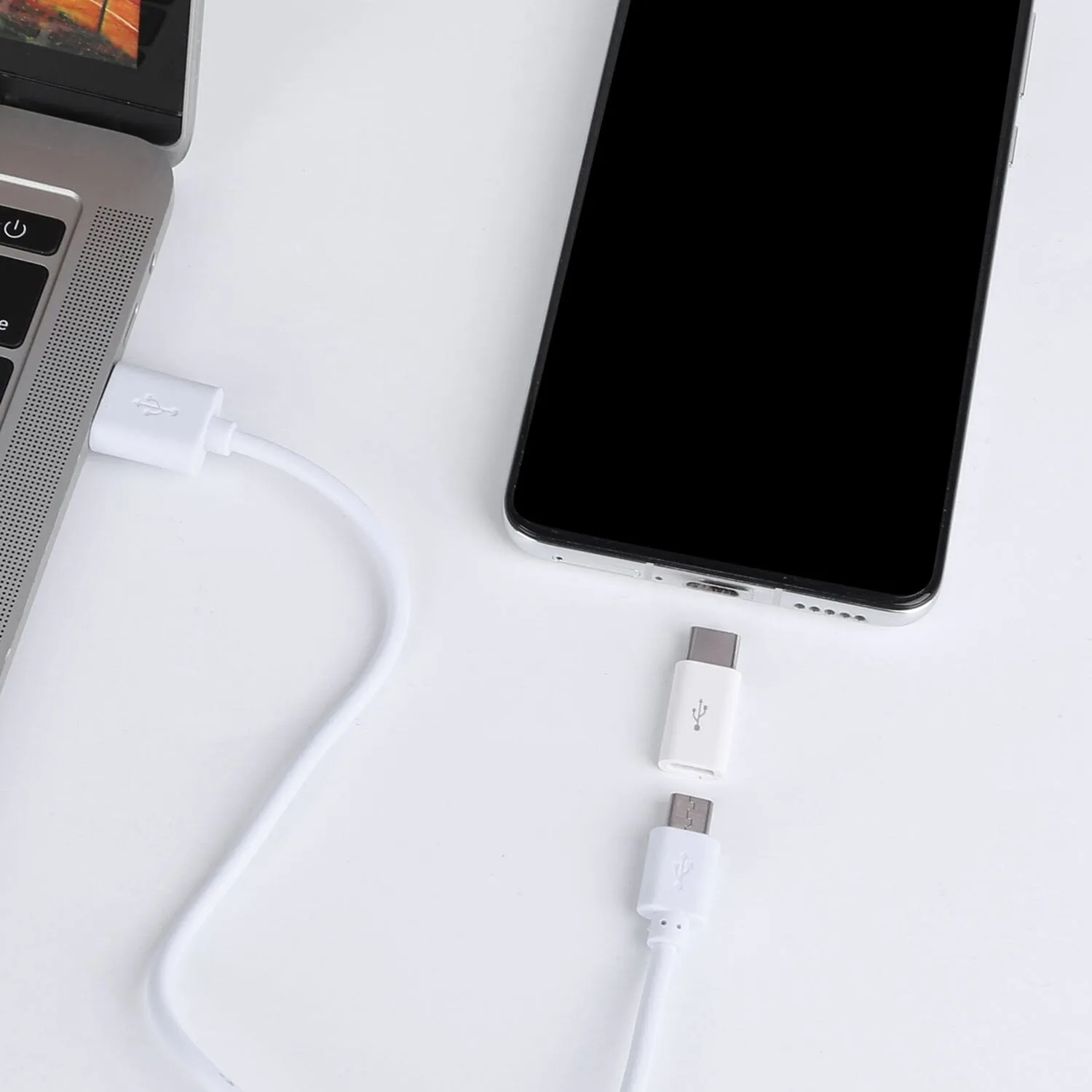 2-Piece: Micro USB To Type C Adapter