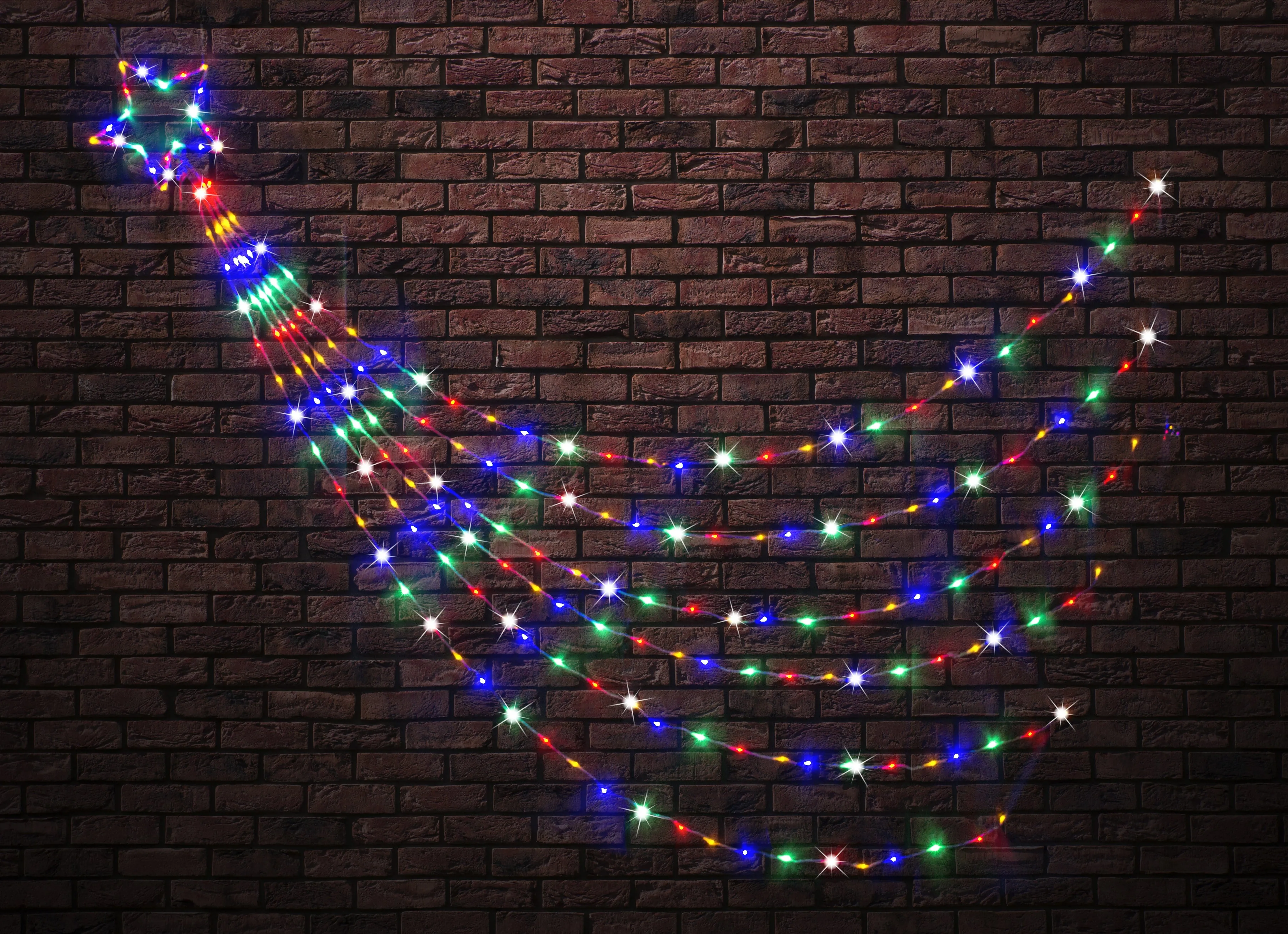 200 LED Multi Waterfall Star (3m)
