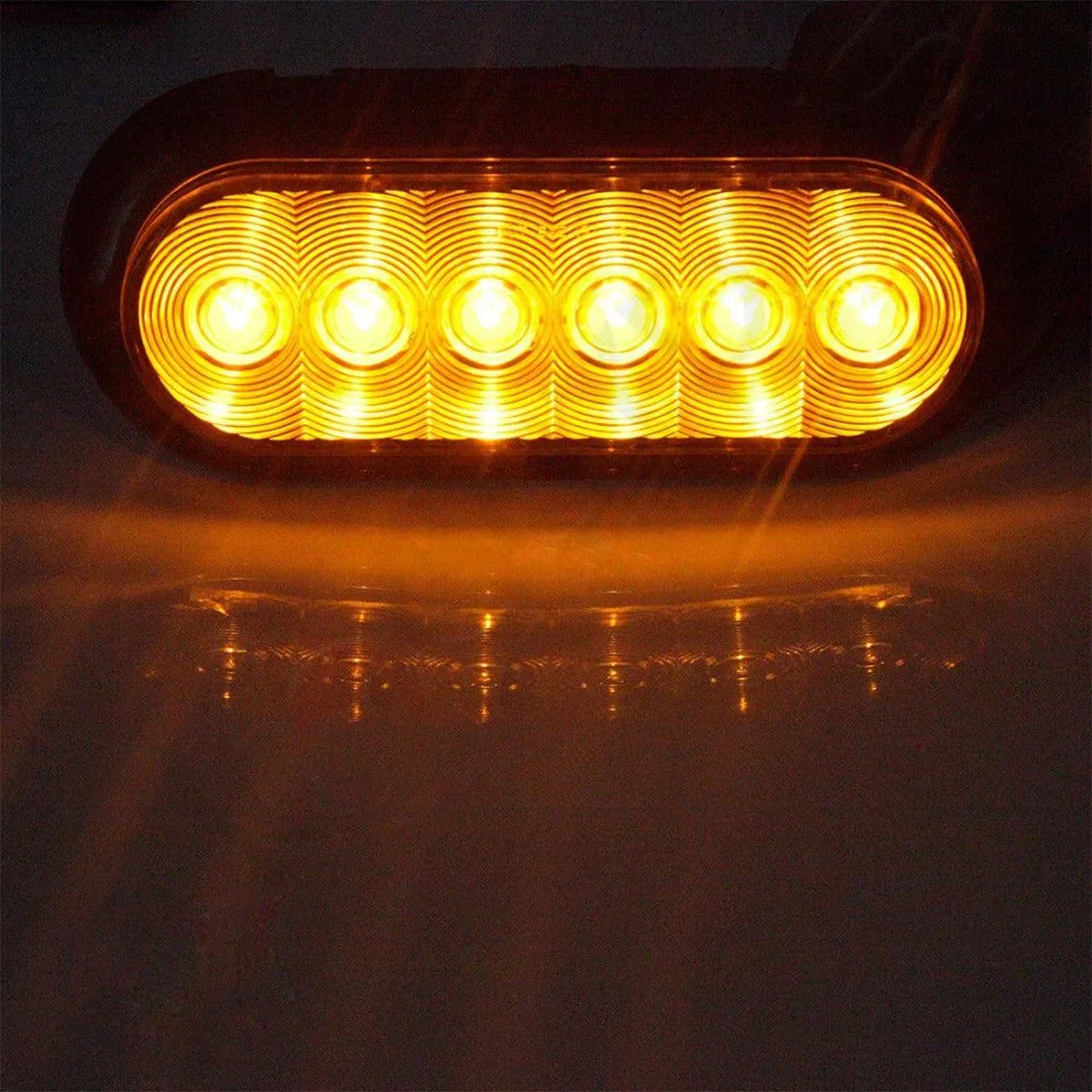 (2pcs/set) 6'' OVAL SIDE MARKER/STOP/TURN SIGNAL LIGHTS
