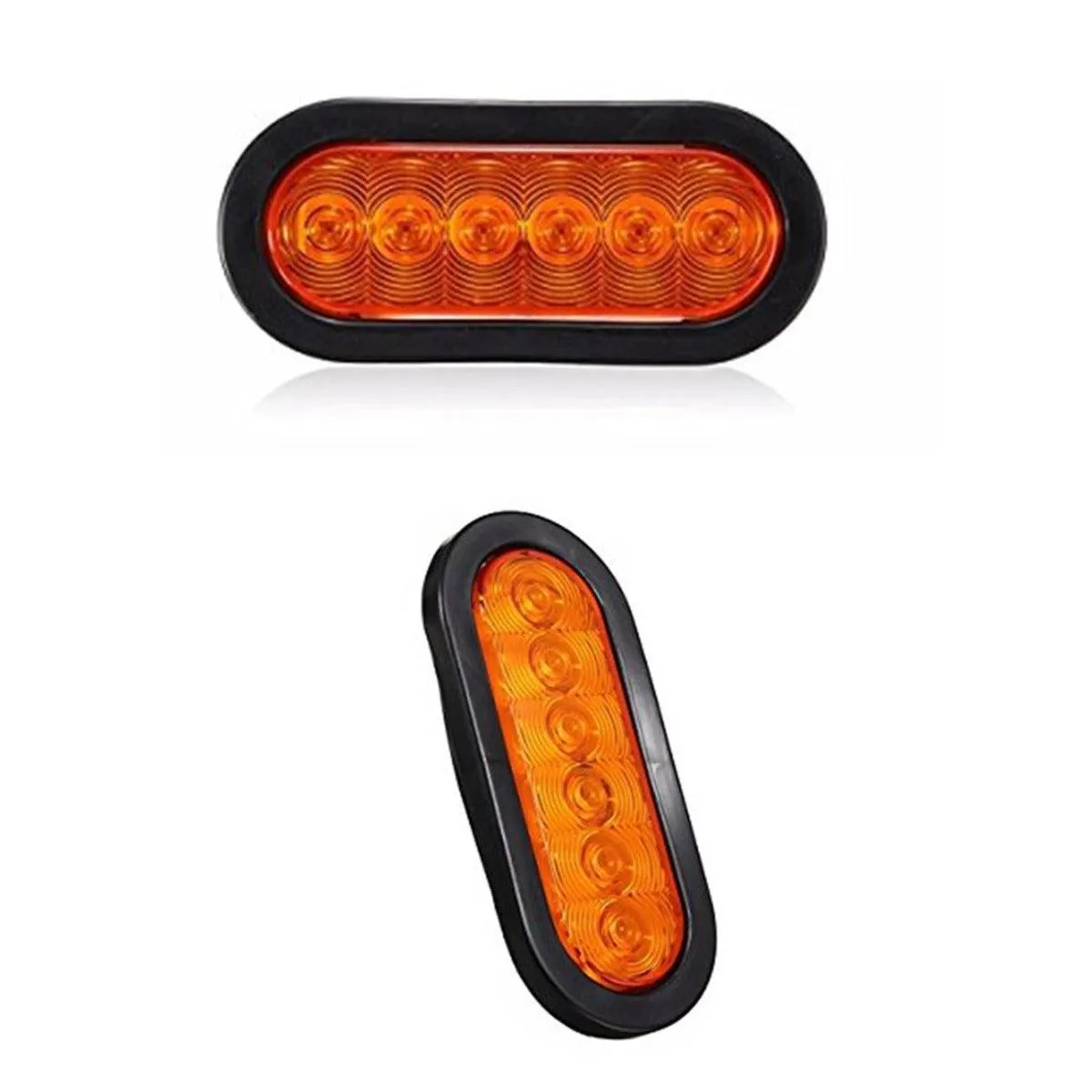 (2pcs/set) 6'' OVAL SIDE MARKER/STOP/TURN SIGNAL LIGHTS