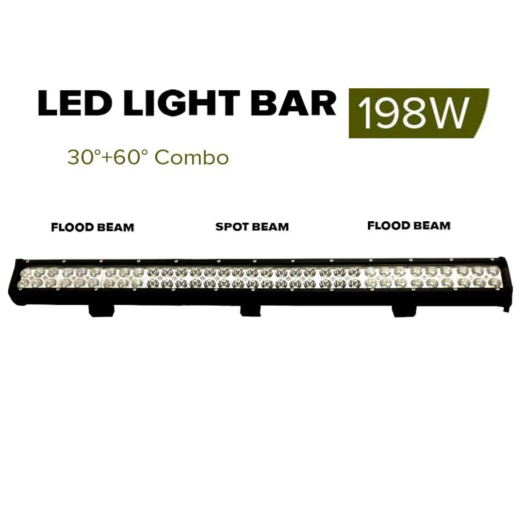 2X 31inch 198W Cree Led Light Bar Spot Flood Light 4x4 Offroad Work Ute Atv 12v 24v