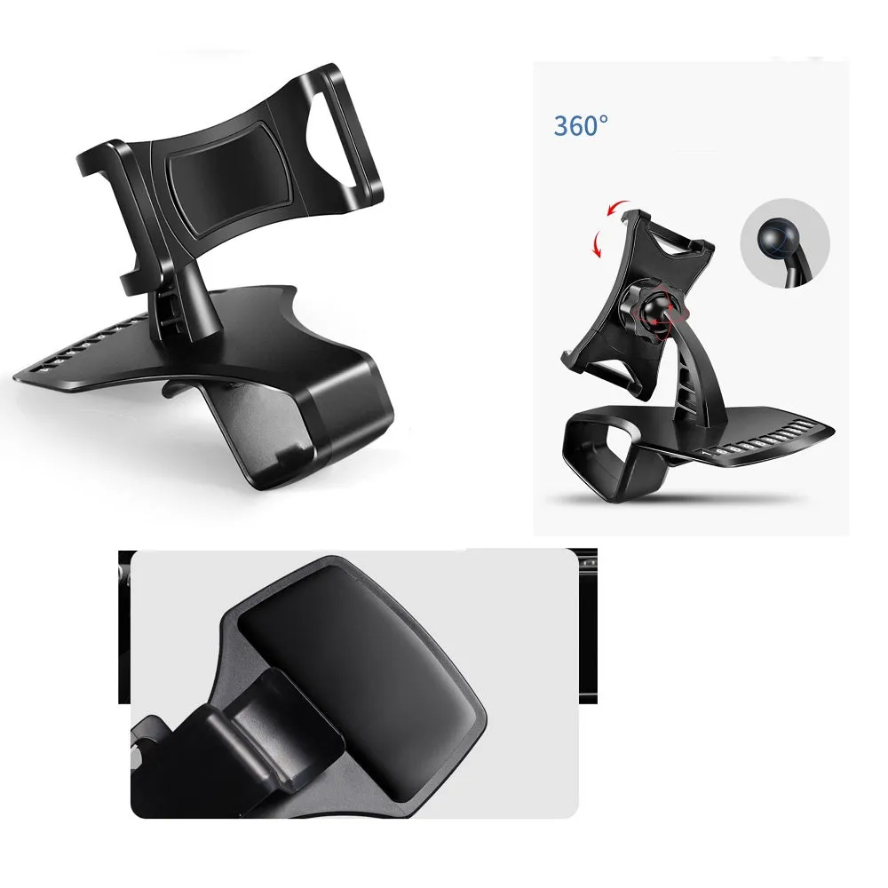 3 in 1 Car GPS Smartphone Holder: Dashboard / Visor Clamp   AC Grid Clip for Zebra TC20 with Keyboard (2018) - Black