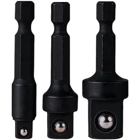 3 PC. 1/4" HEX TO SQUARE SOCKET ADAPTER SET GRE1403HA