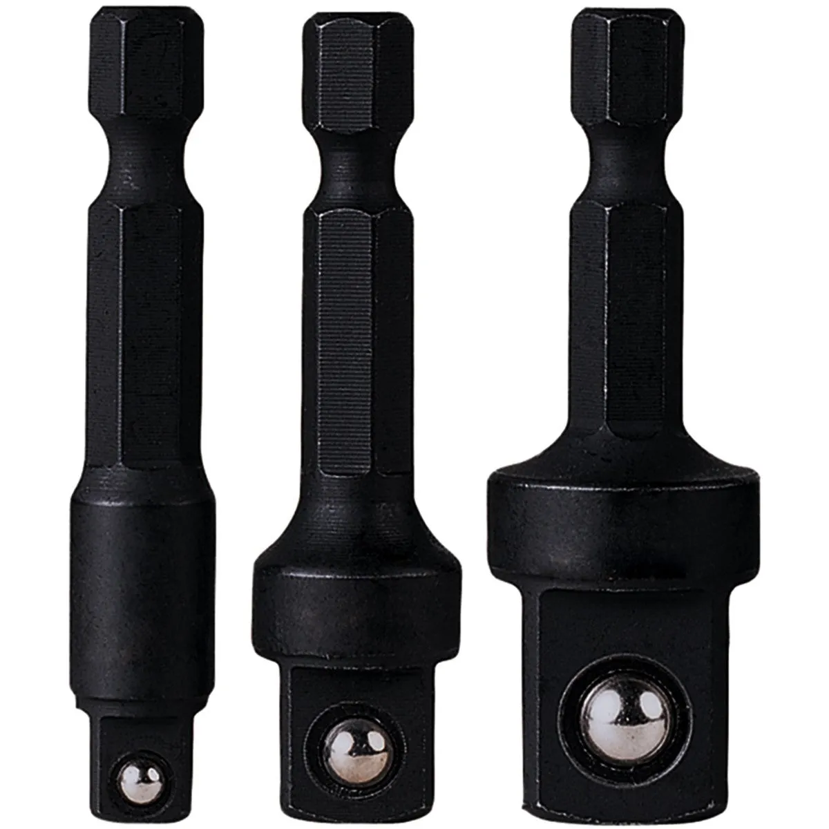 3 PC. 1/4" HEX TO SQUARE SOCKET ADAPTER SET GRE1403HA