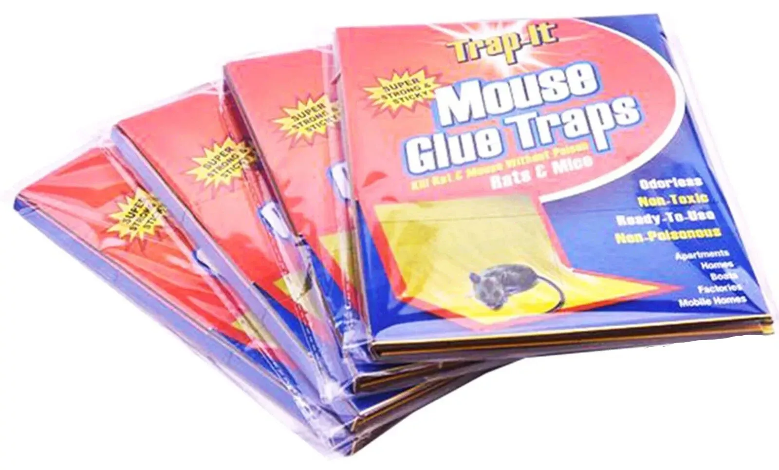 3 Traps (3 Pack) Large Mouse Glue Traps with Enhanced Stickiness Rat Mouse Traps