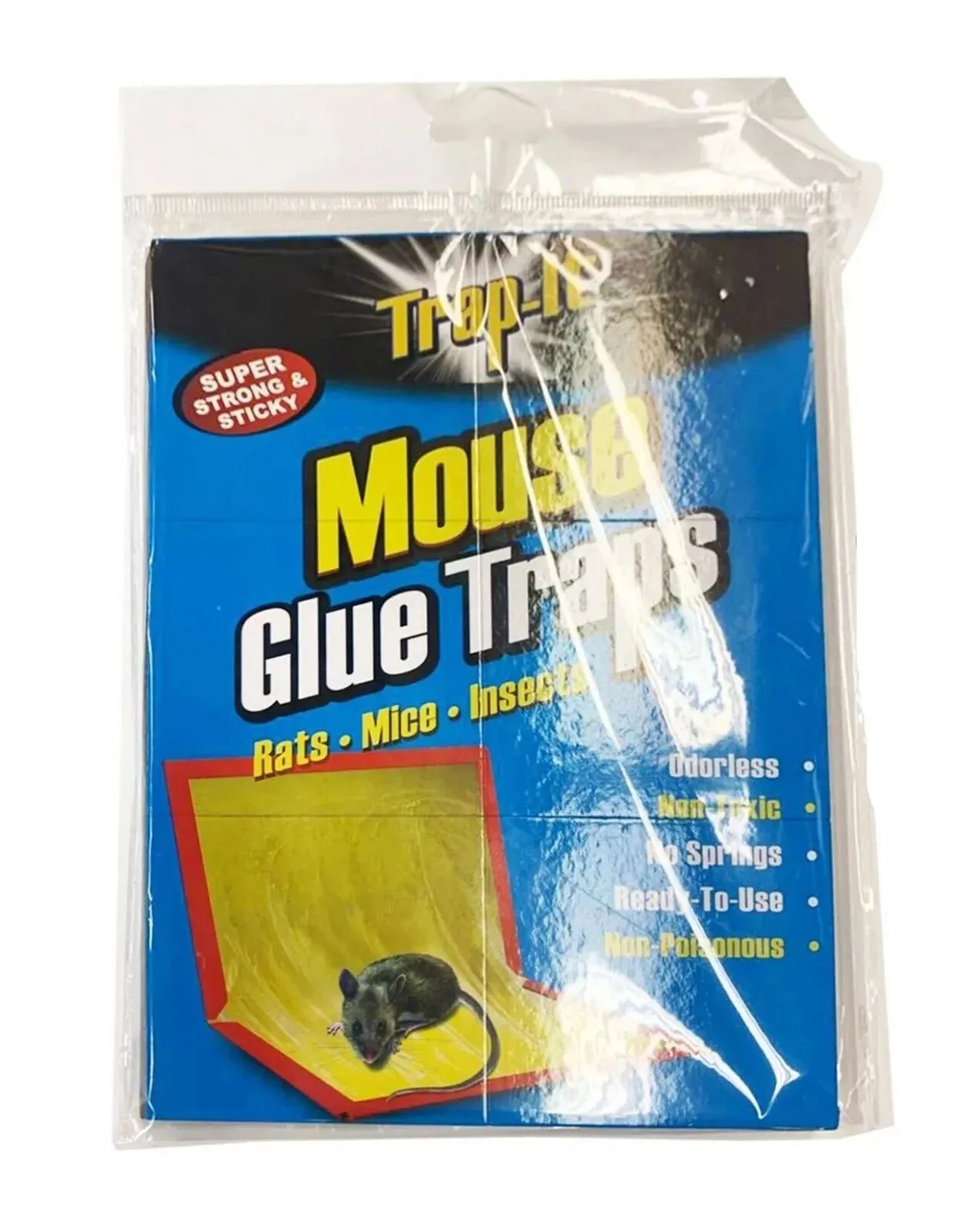 3 Traps (3 Pack) Large Mouse Glue Traps with Enhanced Stickiness Rat Mouse Traps
