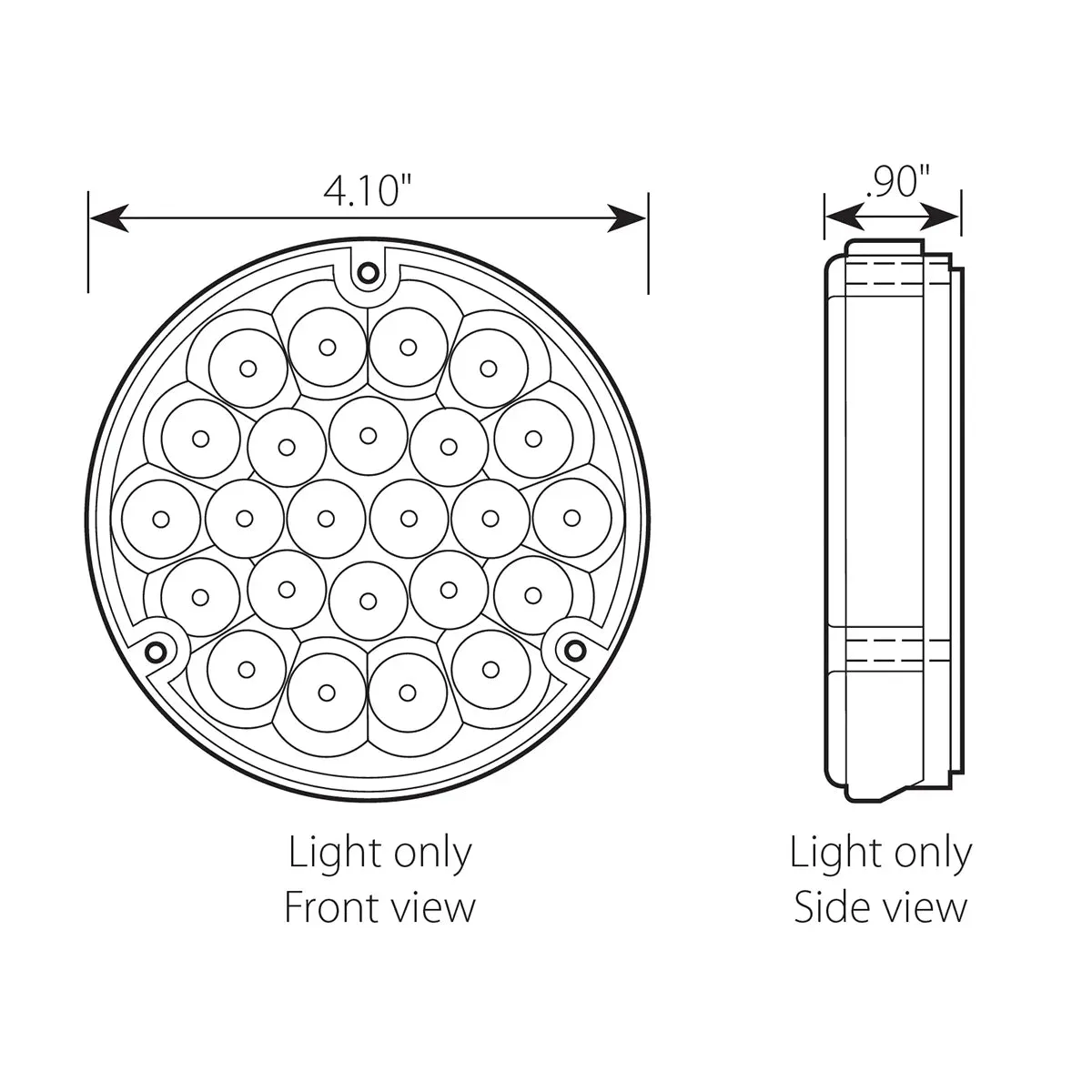 4″ Pearl LED Light with Housing  (choose color)