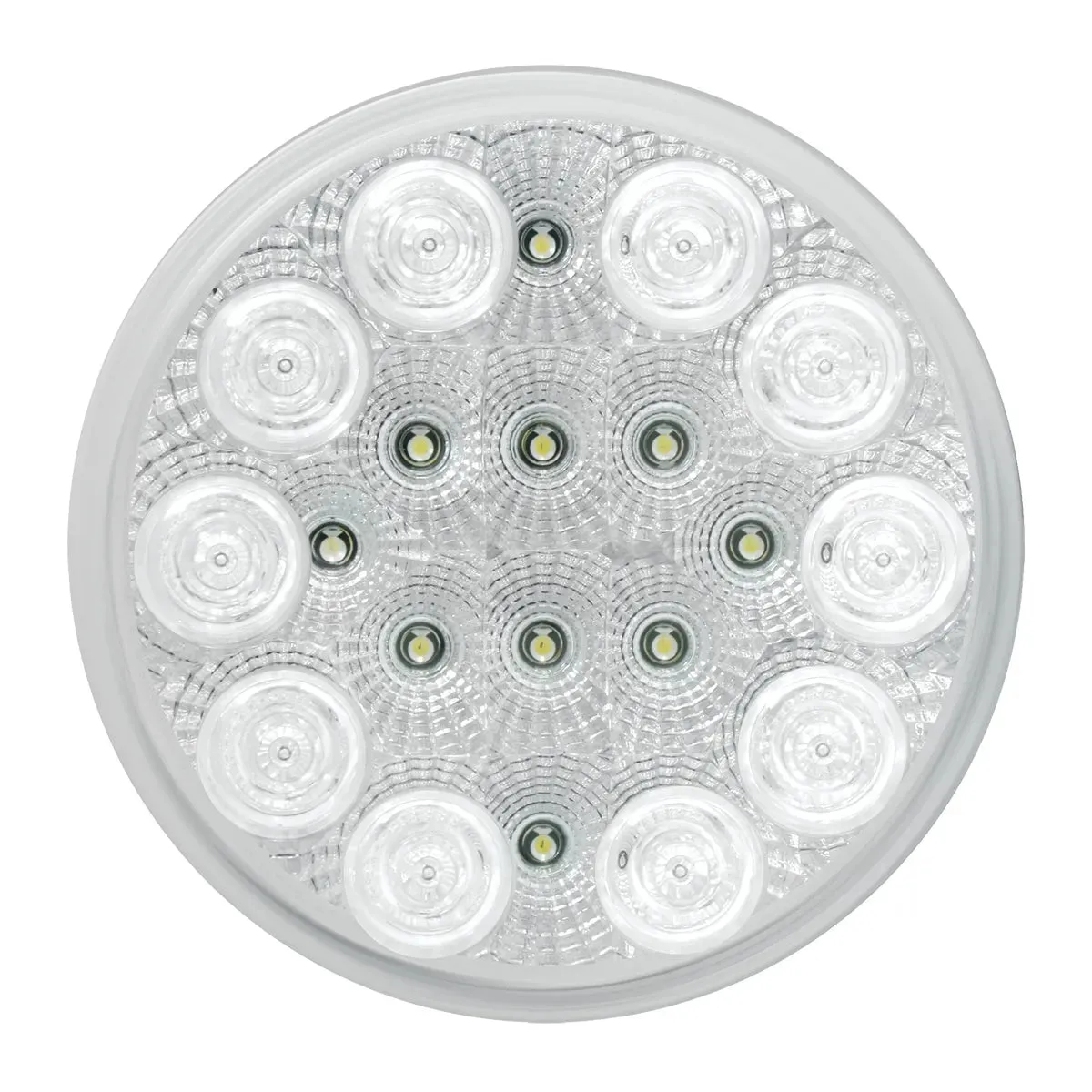 4" LOW PROFILE SPYDER AMBER 20-LED LIGHT, CLEAR LENS