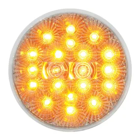 4" LOW PROFILE SPYDER AMBER 20-LED LIGHT, CLEAR LENS