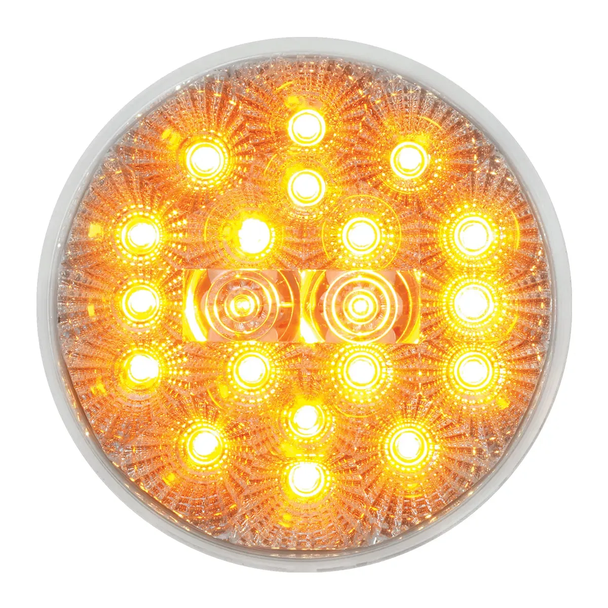 4" LOW PROFILE SPYDER AMBER 20-LED LIGHT, CLEAR LENS