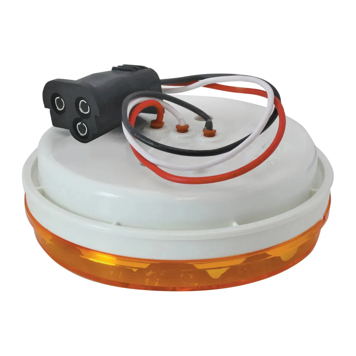 4" LOW PROFILE SPYDER AMBER 20-LED LIGHT, CLEAR LENS
