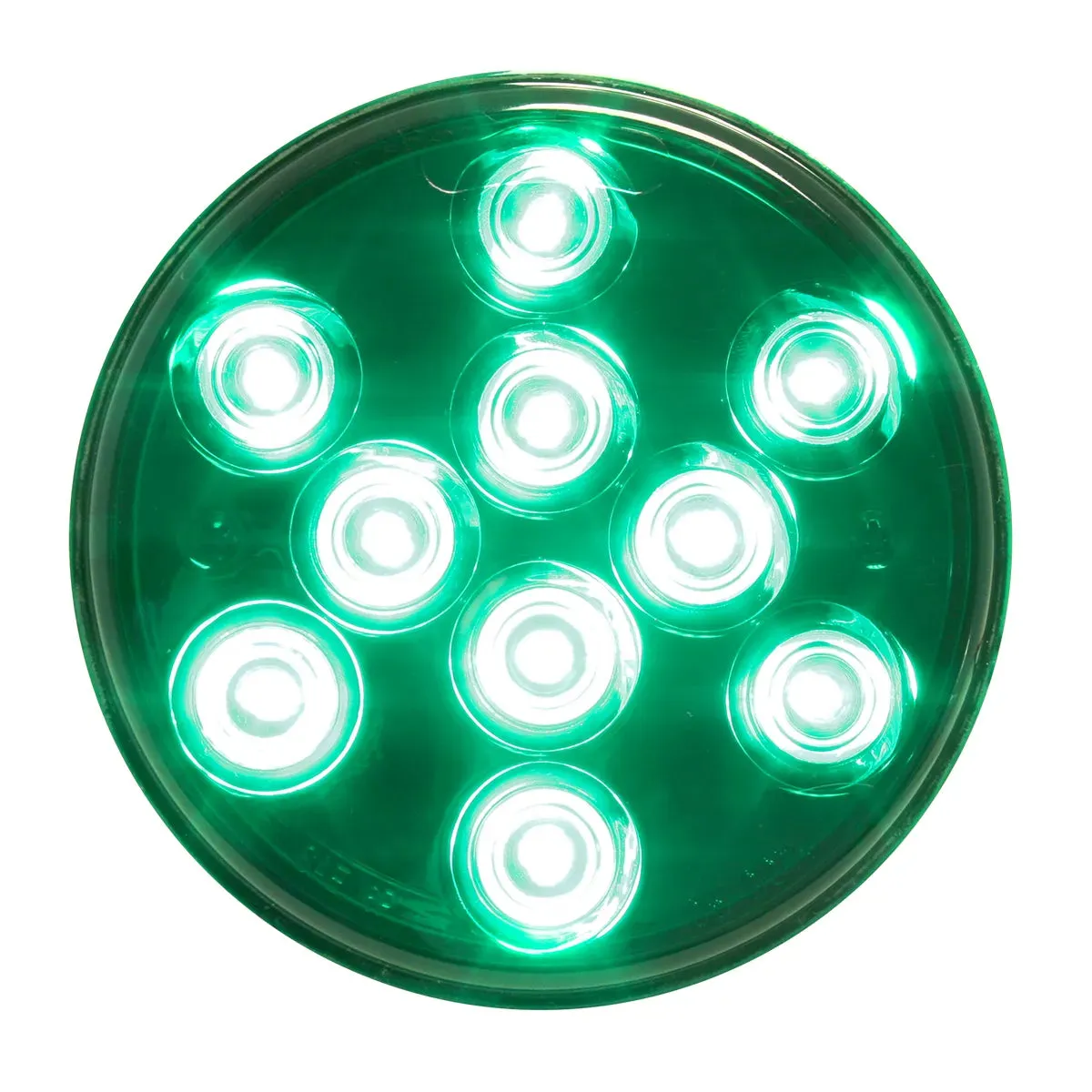 4" MEGA 10 PLUS GREEN 10 LED SEALED LIGHT
