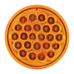 4" PEARL AMBER/AMBER 24-LED 6-PULSE STROBE LIGHT, 9V-36V