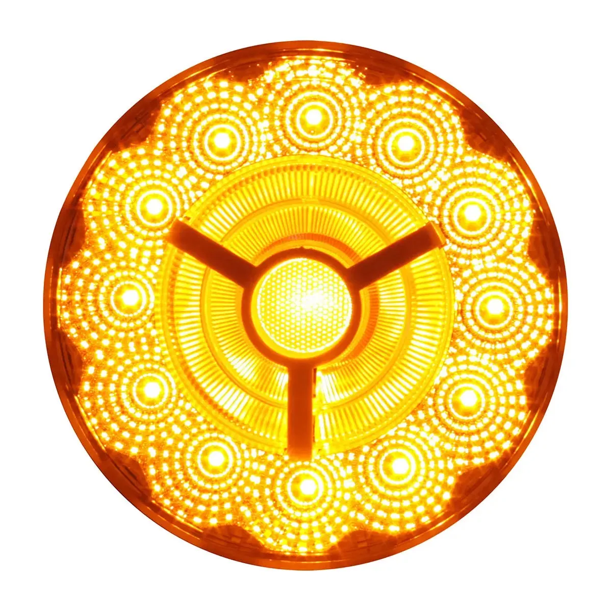 4" PRIME SPYDER AMBER/CLEAR 17 LED SEALED LIGHT
