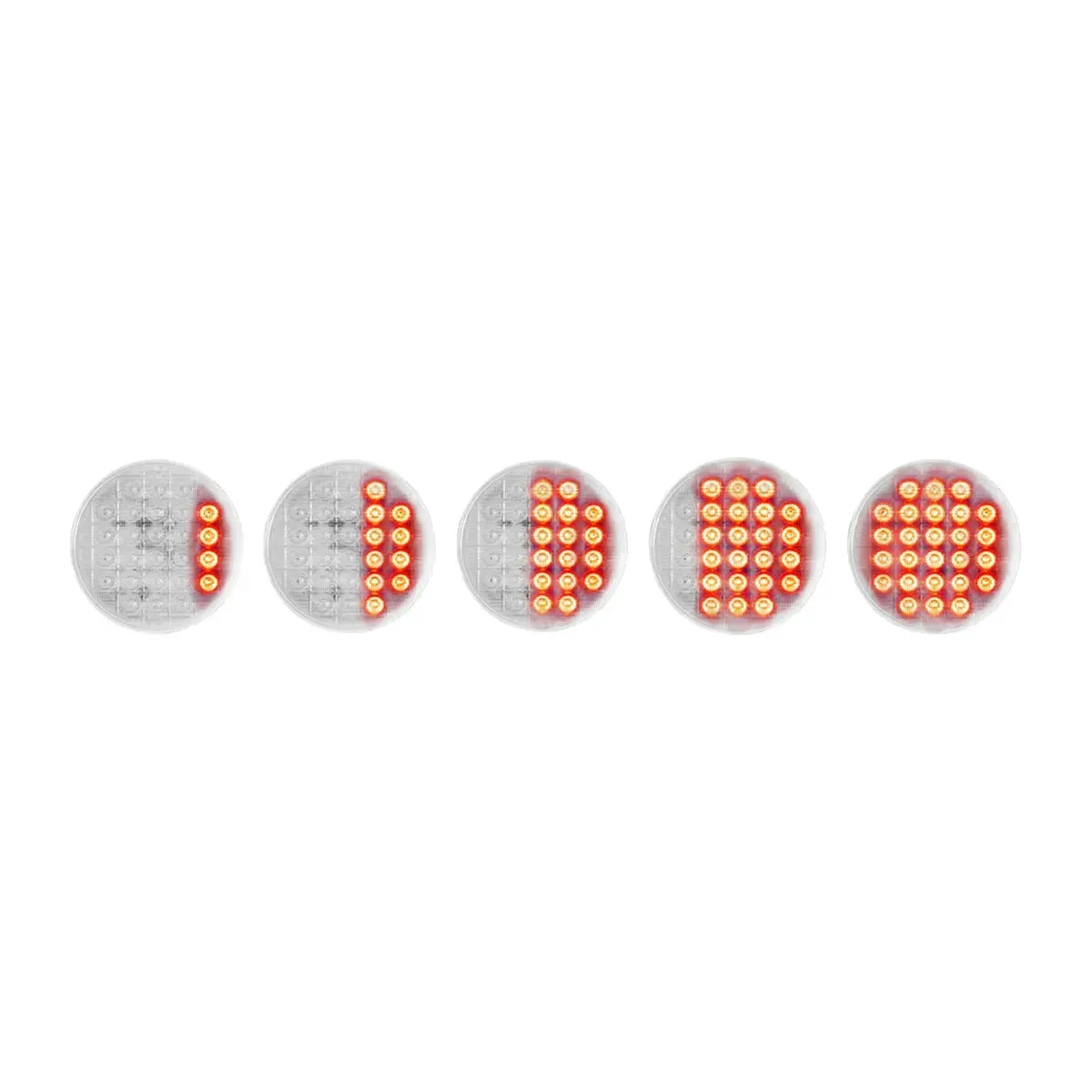 4" SMART DYNAMIC AMBER/AMBER 26 LED SEQUENTIAL SEALED LIGHT