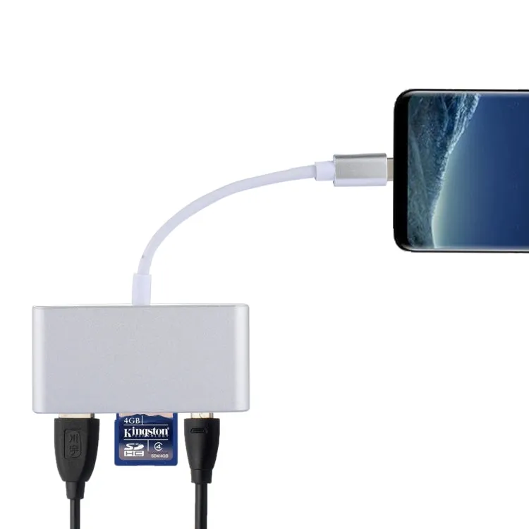 5 in 1 Micro SD   SD   USB 3.0   USB 2.0   Micro USB Port to USB-C / Type-C OTG COMBO Adapter Card Reader for Tablet, Smartphone, PC