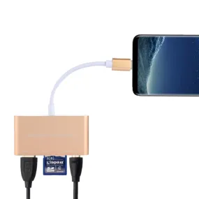 5 in 1 Micro SD   SD   USB 3.0   USB 2.0   Micro USB Port to USB-C / Type-C OTG COMBO Adapter Card Reader for Tablet, Smartphone, PC
