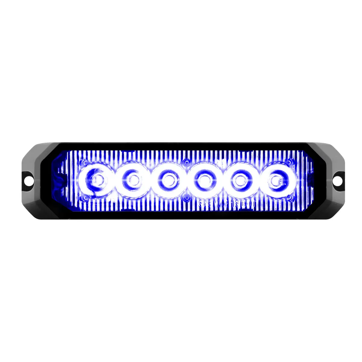 5″ MEDIUM RECTANGULAR HIGH POWER LED STROBE LIGHT, BLUE/CLEAR