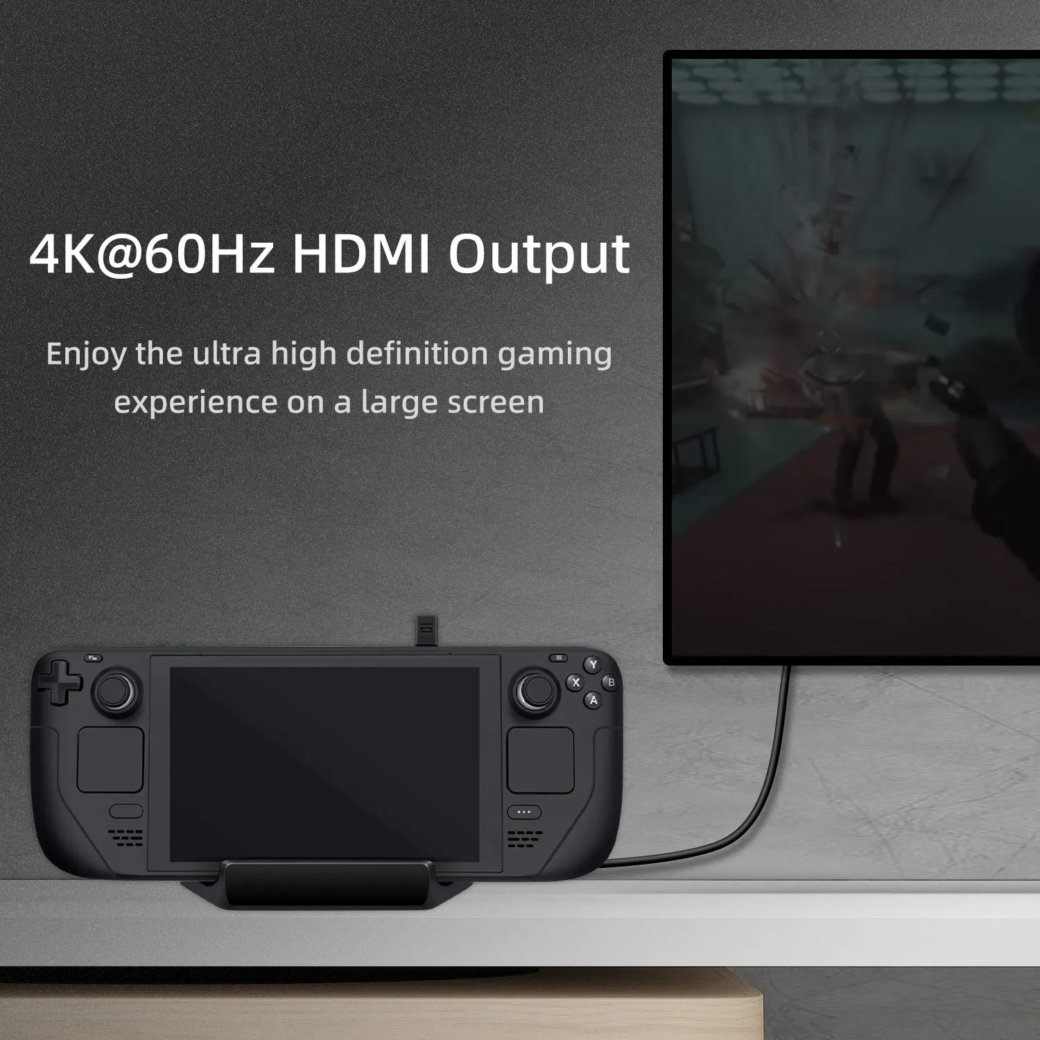 6 In 1 Dock Station with RJ45 LAN Port for Steam Deck/Nintendo Switch/Switch OLED -Black (SD02)