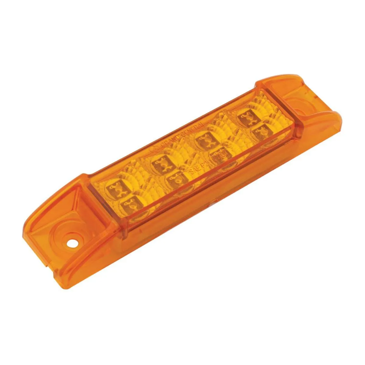 6"L RECT. SPYDER RED/CLEAR 8-LED MARKER/CLEARANCE LIGHT
