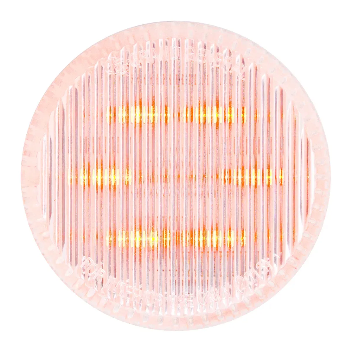 75981 2" AMBER/CLEAR 6 LED SEALED LIGHT, HIGH/LOW, 3 WIRES