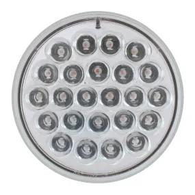 76468 #1 4" PEARL WHITE/CLEAR 24 LED STROBE SEALED LIGHT, 9~36V