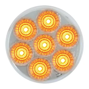 76666 2.5" LOW PROFILE SPYDER AMBER/ CLEAR 7 LED DUAL/3WIRES LIGHT
