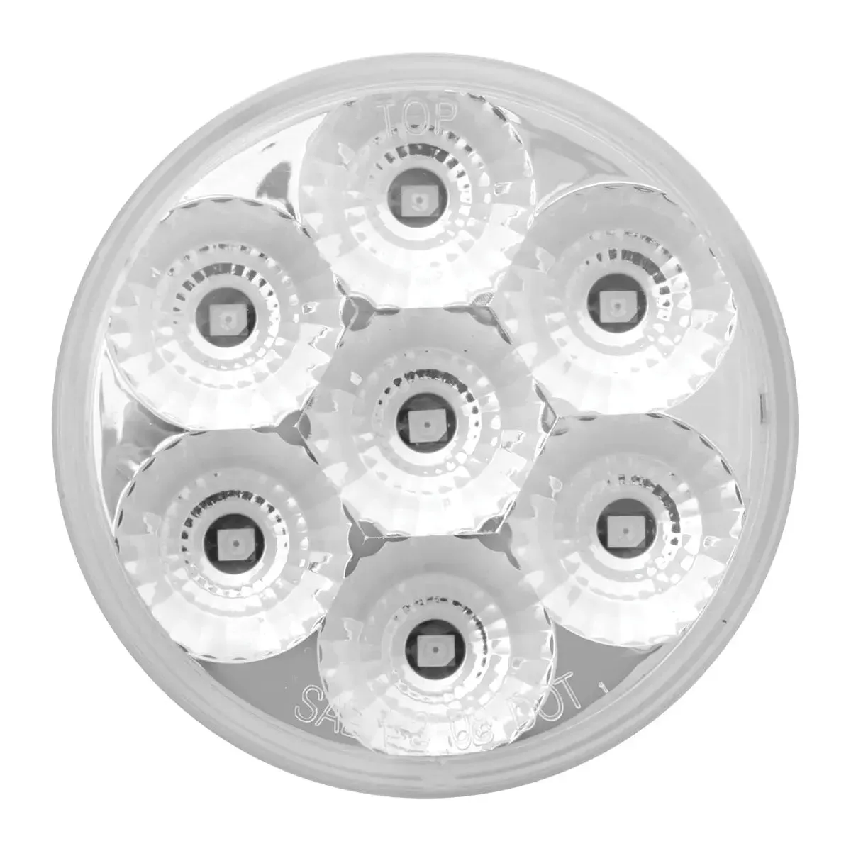 76666 2.5" LOW PROFILE SPYDER AMBER/ CLEAR 7 LED DUAL/3WIRES LIGHT