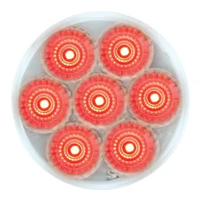 76668 2.5" LOW PROFILE SPYDER RED/ CLEAR 7 LED DUAL/3WIRES LIGHT