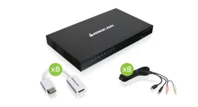 8-Port USB PS/2 Combo HDMI KVM Switch with DisplayPort to HDMI adapters and USB KVM Cables (TAA)