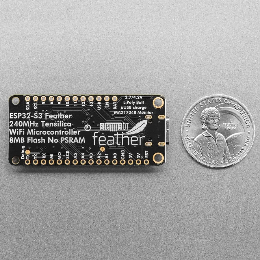 Adafruit ESP32-S3 Feather 8MB with w.FL Antenna