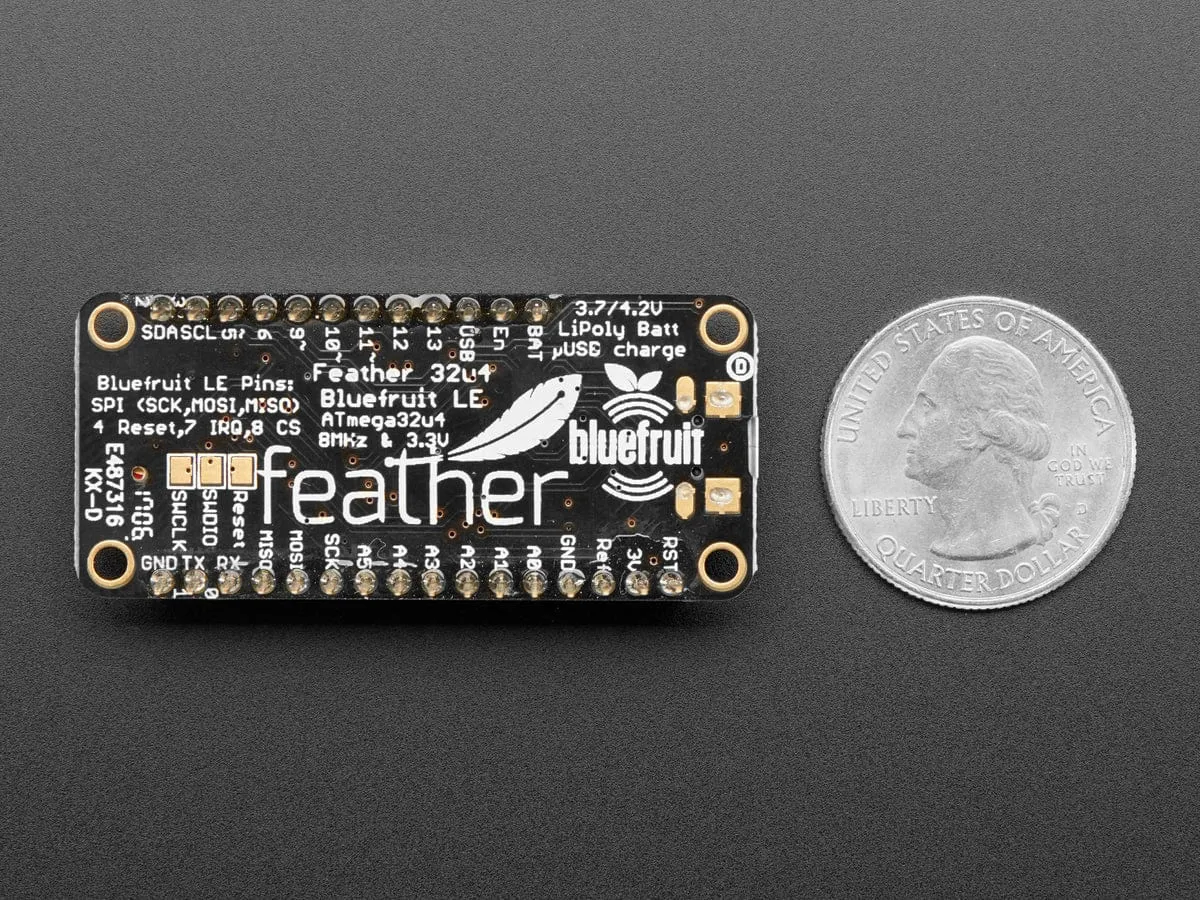 Adafruit Feather 32u4 Bluefruit LE with Stacking Headers (Assembled)