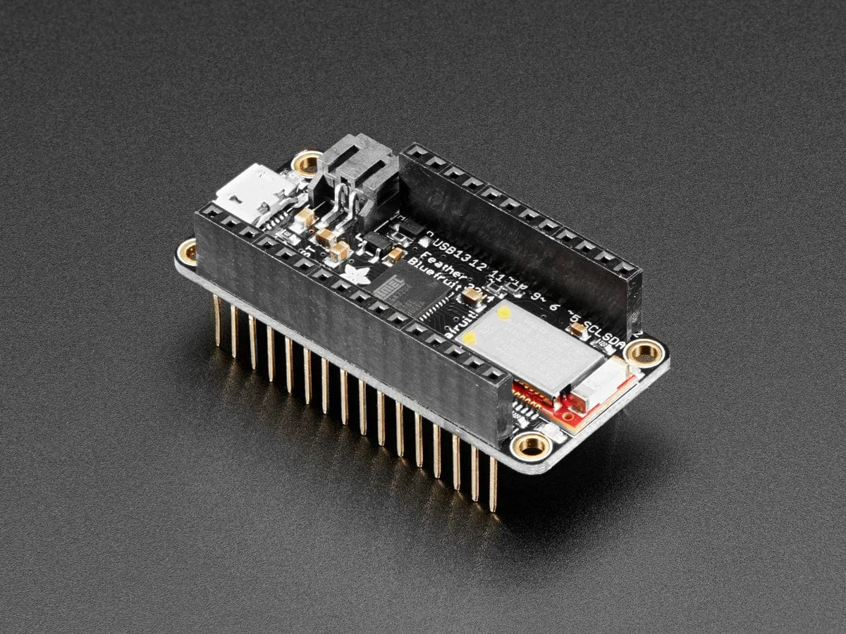 Adafruit Feather 32u4 Bluefruit LE with Stacking Headers (Assembled)