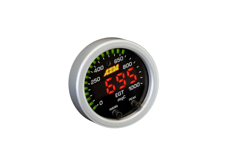 AEM X-Series EGT Gauge 0-1800 Degree F Electric Digital - 2-1/16" Diameter