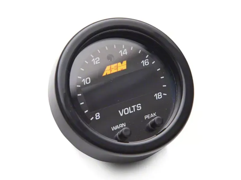 AEM X-Series Voltmeter 8-18V Electric Digital - 2-1/16" Diameter