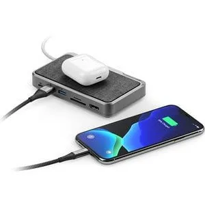 Alogic Dock WAVE 3-in-1 USB-C Dock   Power Bank   Wireless Charger - for Notebook/Smartphone - 60 W - USB Type C - 3 x USB Ports - 2 x USB 3.0 - USB Type-C - HDMI - Wired