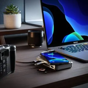 Alogic Dock WAVE 3-in-1 USB-C Dock   Power Bank   Wireless Charger - for Notebook/Smartphone - 60 W - USB Type C - 3 x USB Ports - 2 x USB 3.0 - USB Type-C - HDMI - Wired