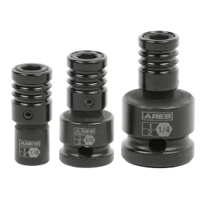 ARES 22035 - 3-Piece Impact Grade Quick Release Bit Holder Set