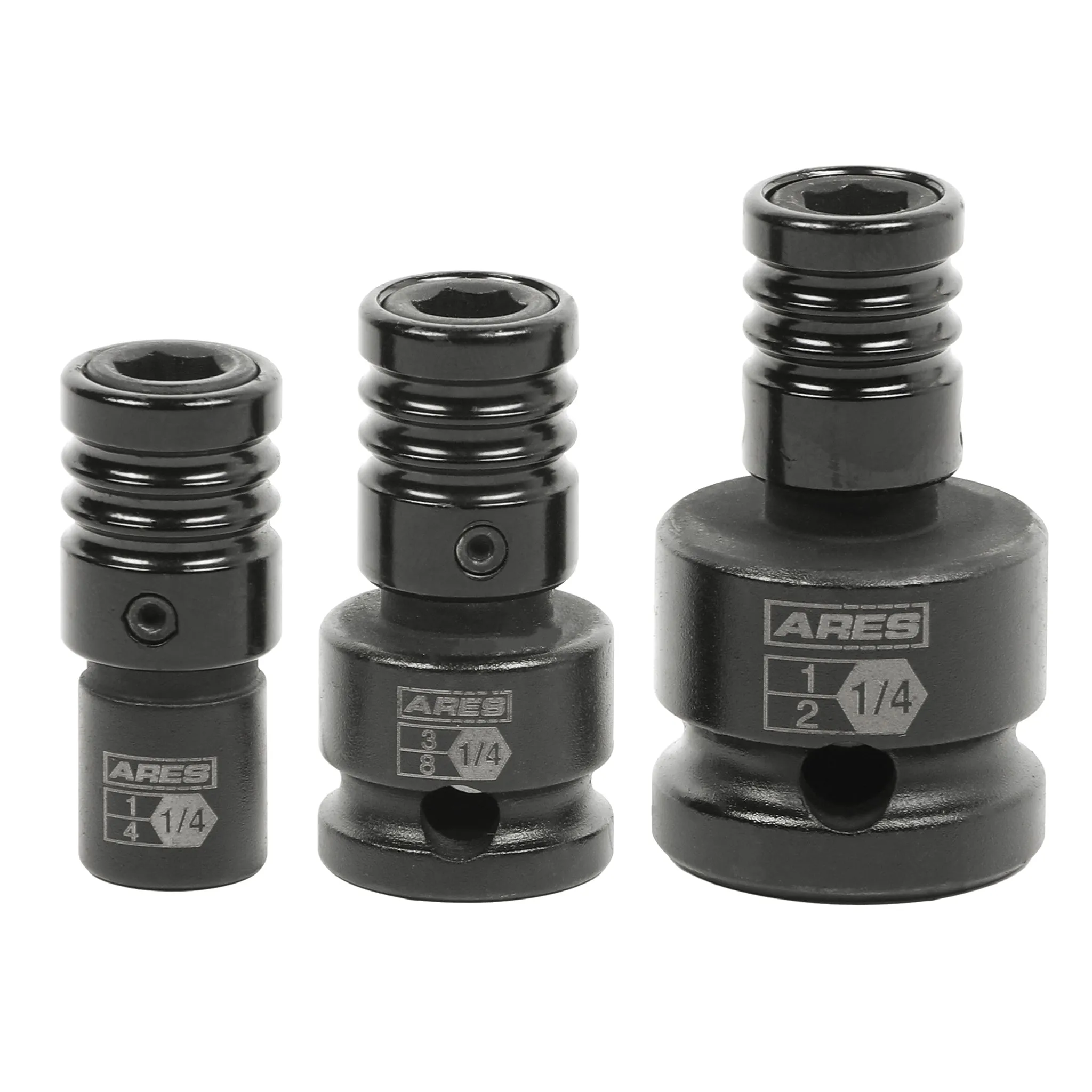 ARES 22035 - 3-Piece Impact Grade Quick Release Bit Holder Set
