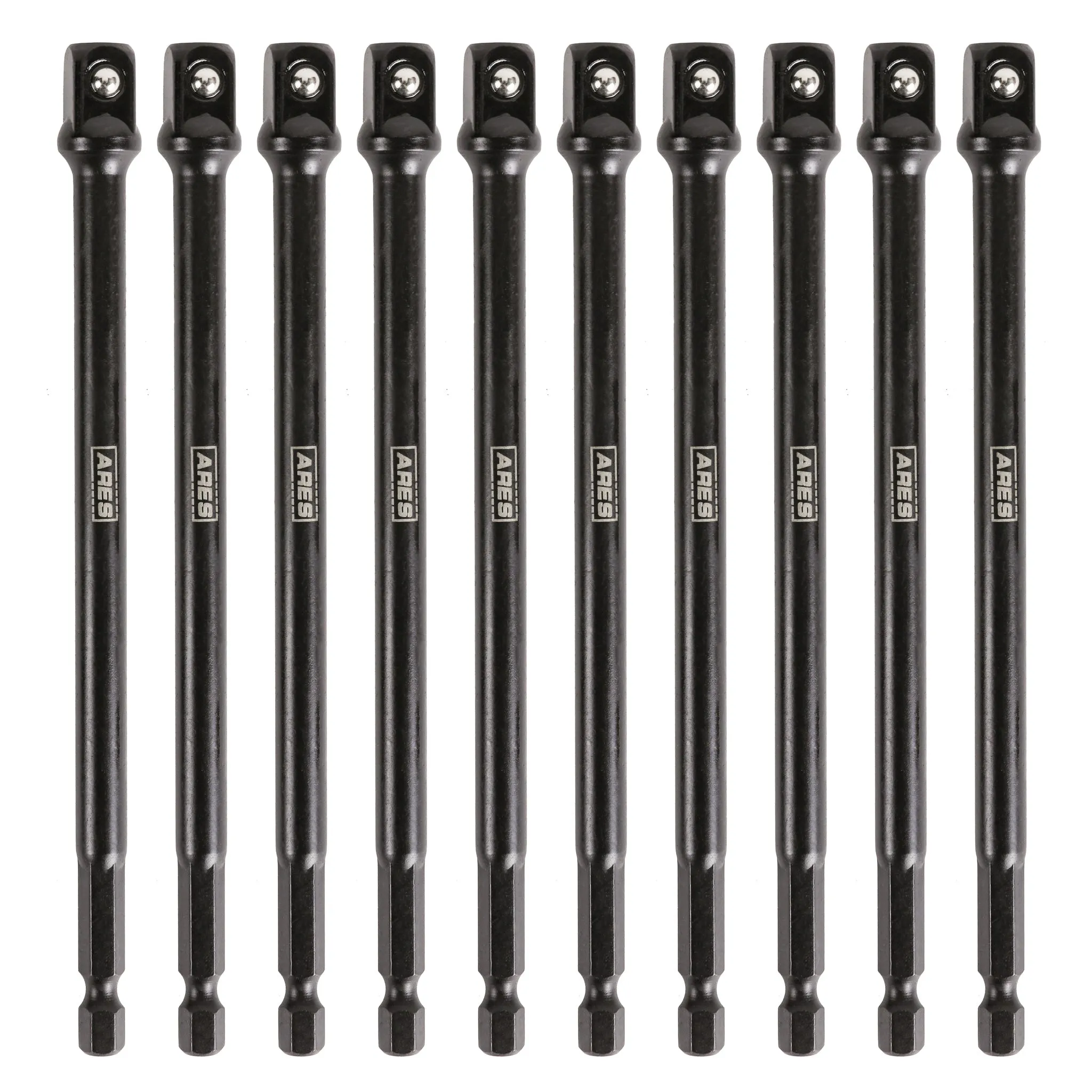ARES 70388 - 10-Piece 3/8-Inch Drive 6-Inch Impact Grade Socket Adapter Set