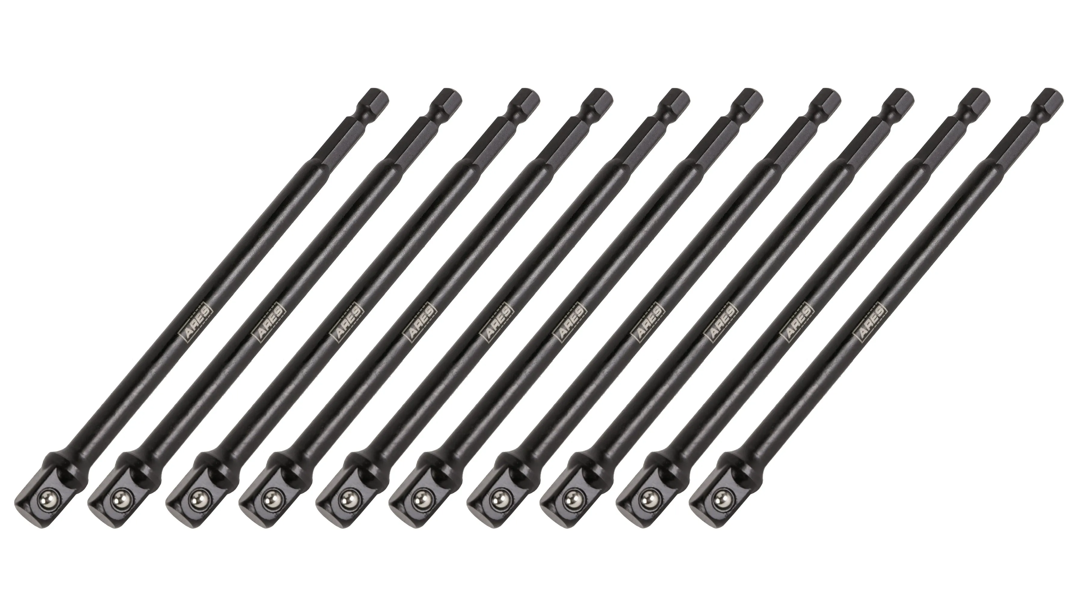 ARES 70388 - 10-Piece 3/8-Inch Drive 6-Inch Impact Grade Socket Adapter Set