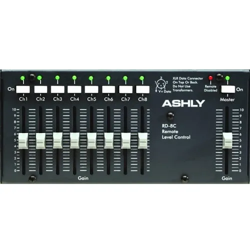 Ashly RD-8C 8-Channel Desktop Remote For Vcm-88C