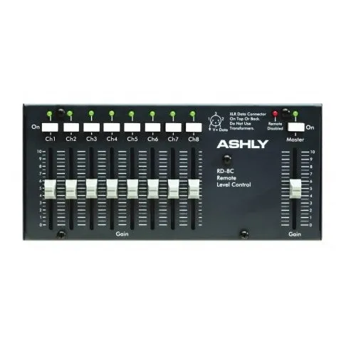 Ashly RW-8C Wallmount 8-Ch   Master Level Controller. Hardwires To Ashly Remote Data Port