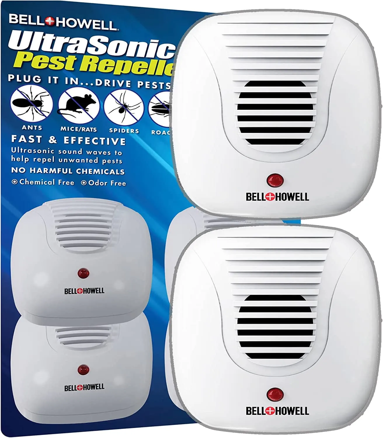 Bell   Howell Pest Repeller, Set of 2 Ultrasonic Pest Repeller