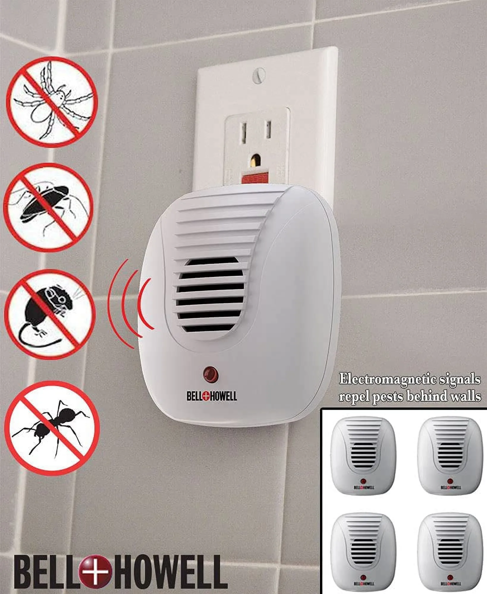 Bell   Howell Pest Repeller, Set of 2 Ultrasonic Pest Repeller