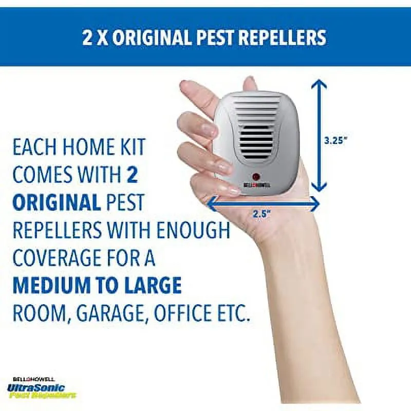 Bell   Howell Pest Repeller, Set of 2 Ultrasonic Pest Repeller