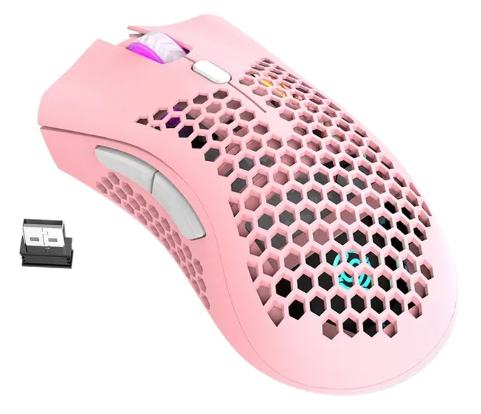 BM600 RGB Gaming Rechargeable Honeycomb Wireless Mouse