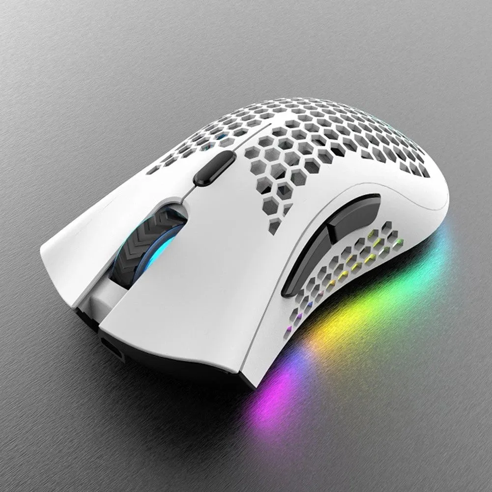 BM600 RGB Gaming Rechargeable Honeycomb Wireless Mouse